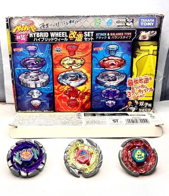 Good Condition Authentic Metal Fusion Hybrid Wheel Custom Set (Attack & Balance) 